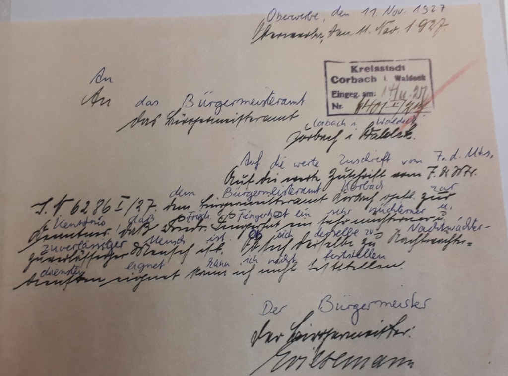 Buergermeister Oberwerba 1927 2